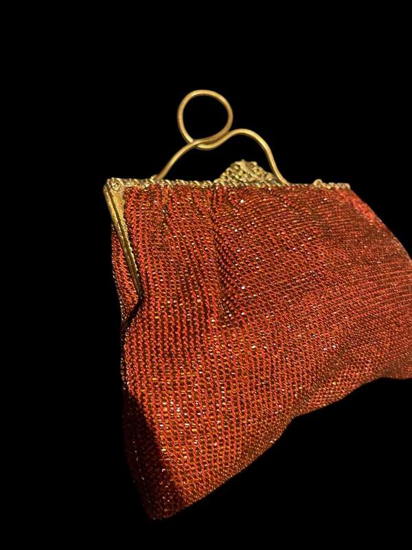 Handbag beaded handmade vintage