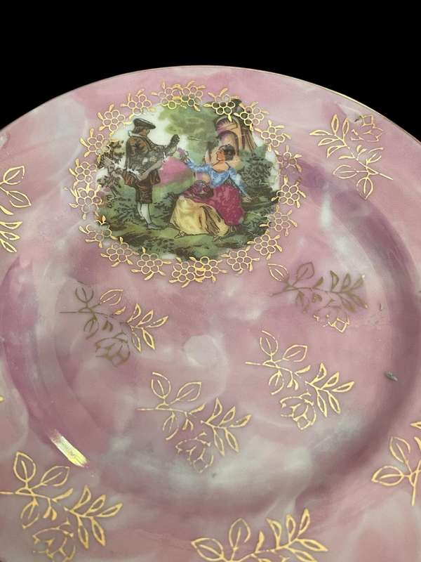 Cake/side plate lustreware