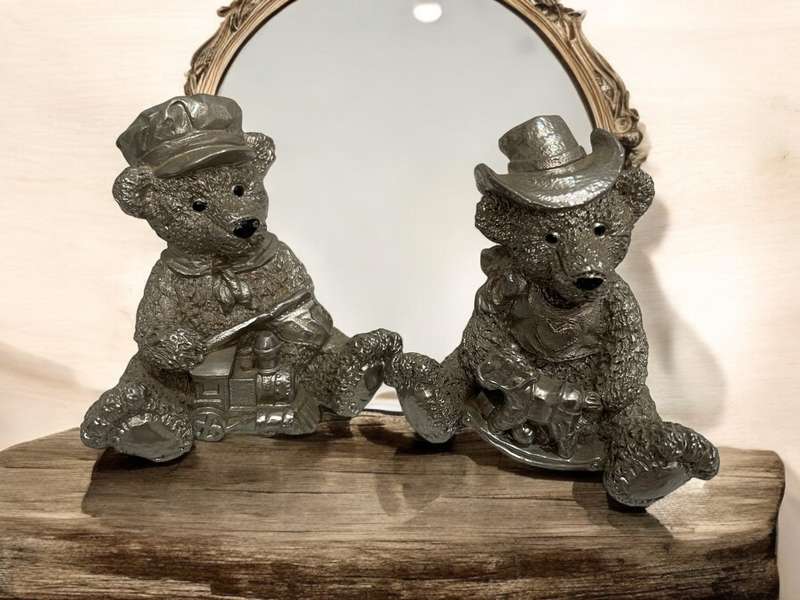 Ornaments teddies metal each