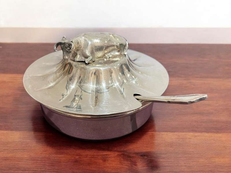 Butter dish silver plated