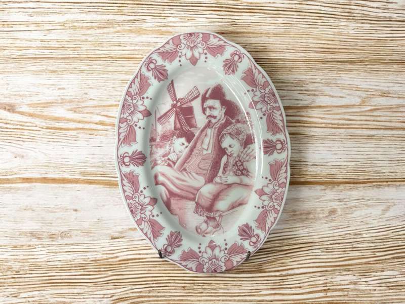 Plates Delft pink each