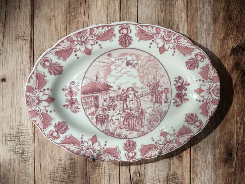 Plates Delft pink each