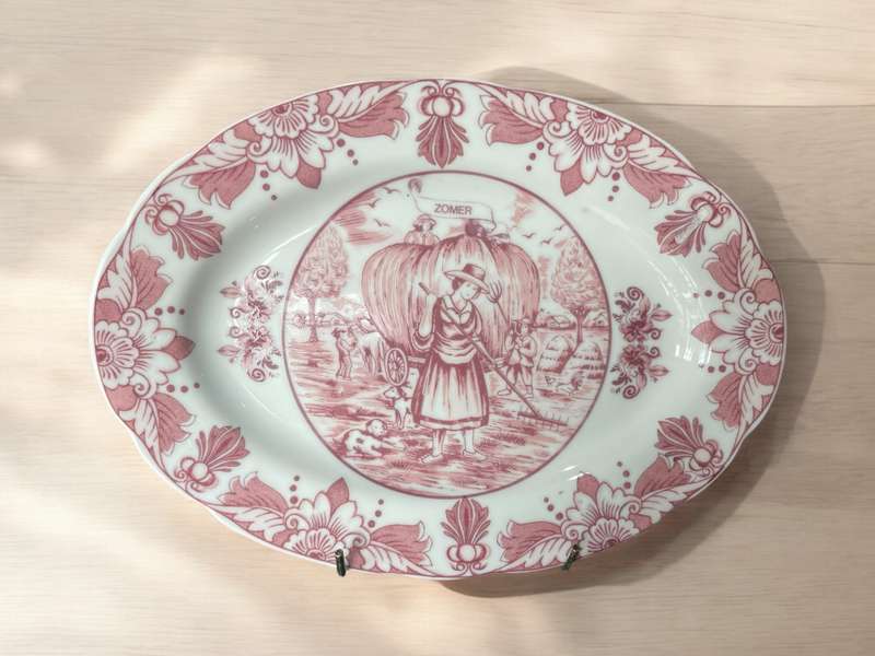 Plates Delft pink each