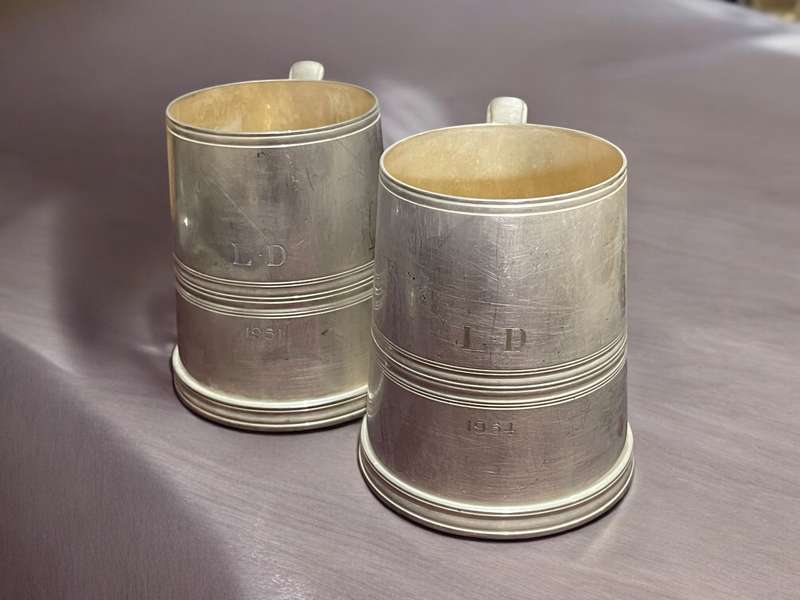 Tankards silver plated each(NR11)