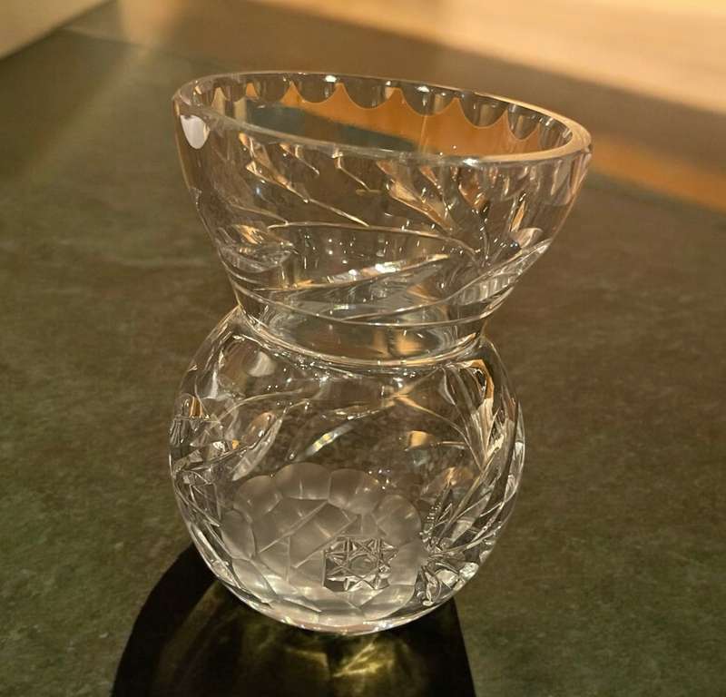 Vase rose cut crystal each
