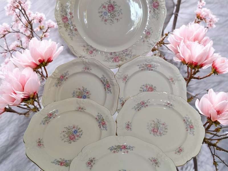 Cake/sandwich platter and side plates set Bavarian