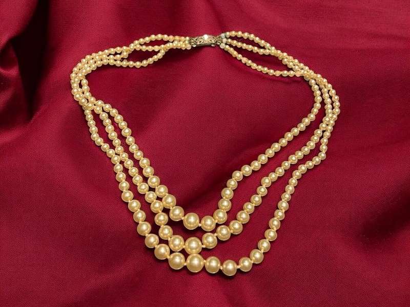 Necklace perle vintage sterling silver clasp