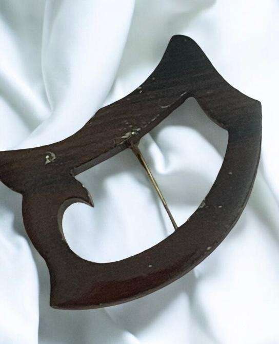 Brooch wood vintage(GG)