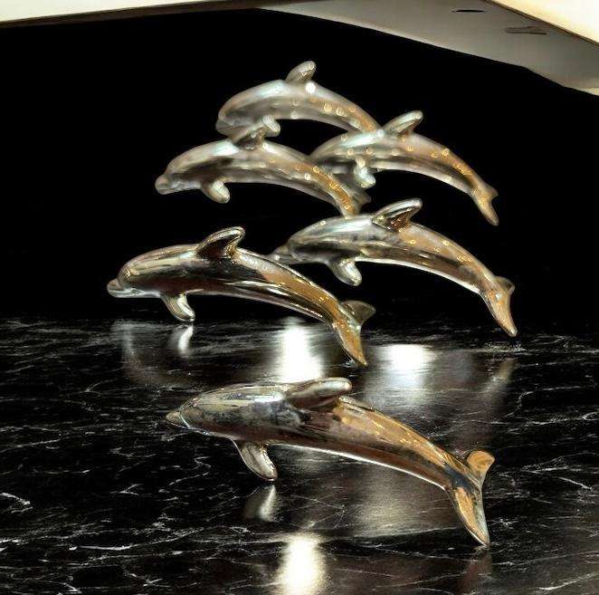 Cutlery/knife rests x6 silver plated