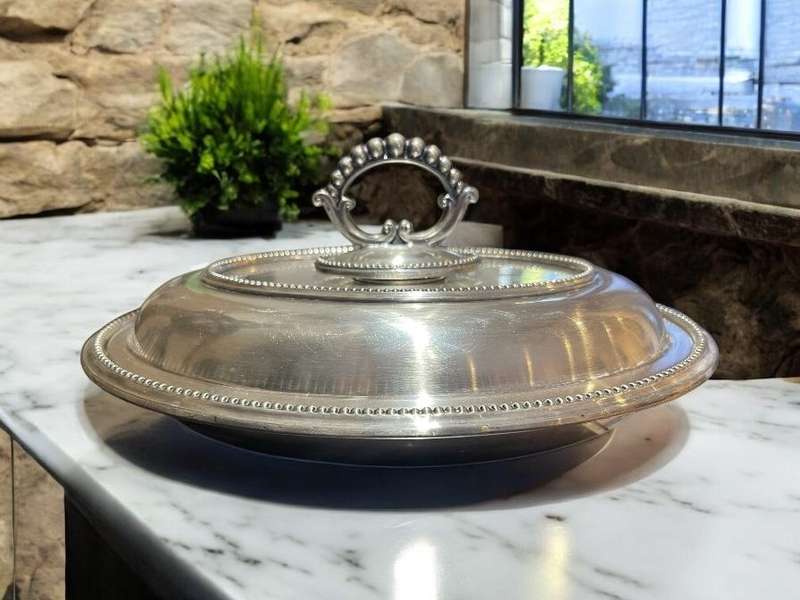Serving/entree dish silver plated(NR3)