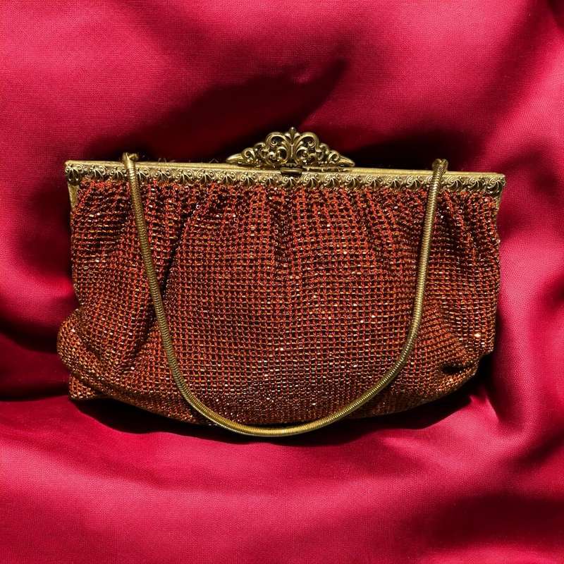 Handbag beaded handmade vintage