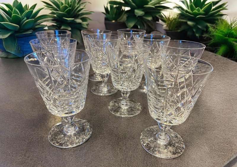 Glasses Crystal Webb England x10