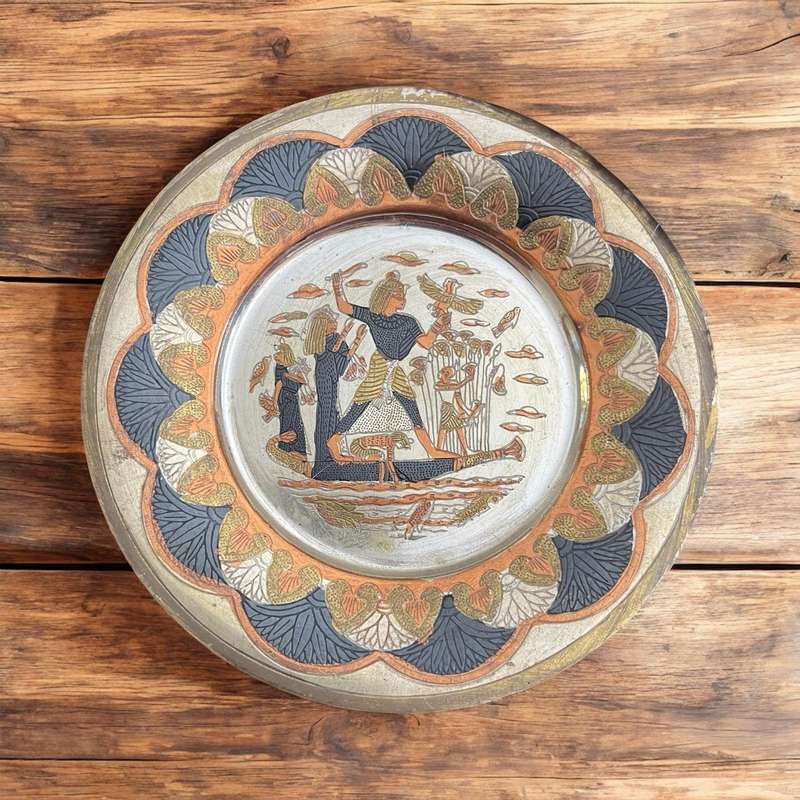 Plates Egypt brass each