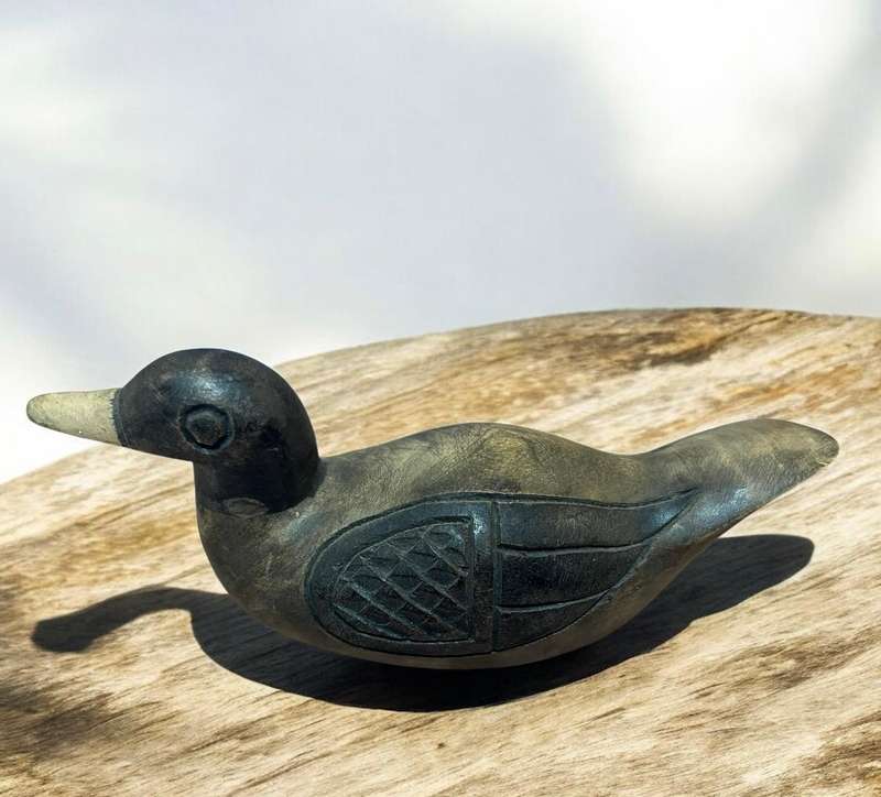 Ornament duck wood