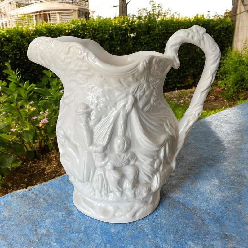 Milk jug Parian ware