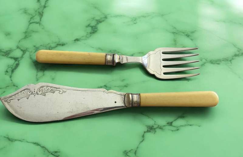 Cutlery Serving set bone handled (NR2)