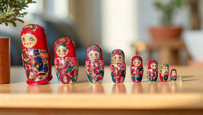 Ornament Matryoshka dolls set large