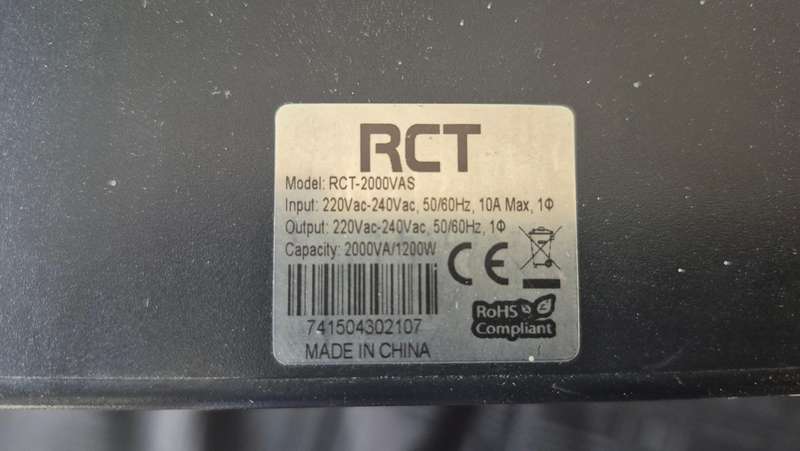 RCT 2000VA/1200W UPS