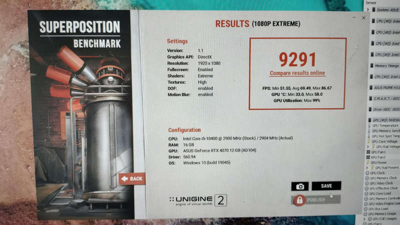 RTX 4070 12GB - Asus TUF