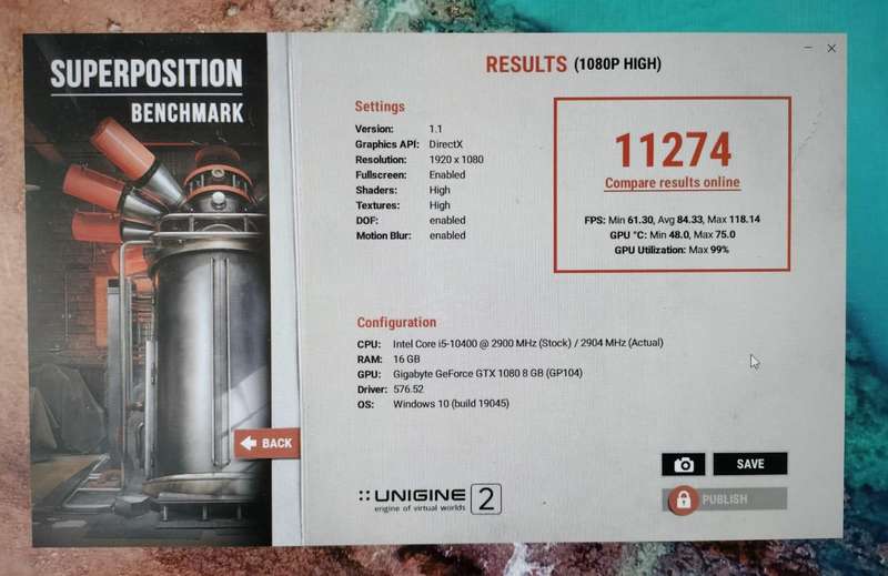 GTX 1080 8GB - Gigabyte [REFURBISHED]