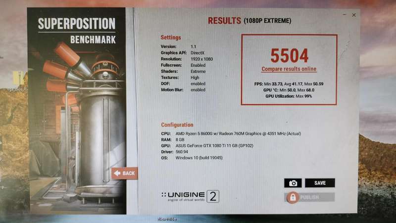 GTX 1080 Ti 11GB - Asus STRIX