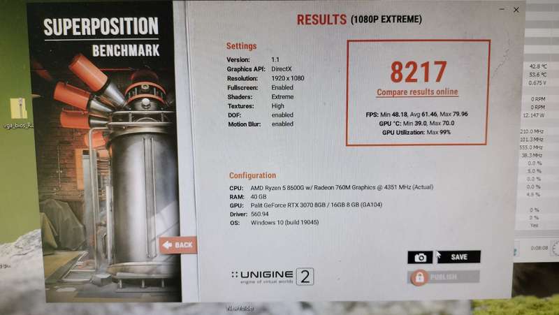 RTX 3070 8GB - Palit GamingPro