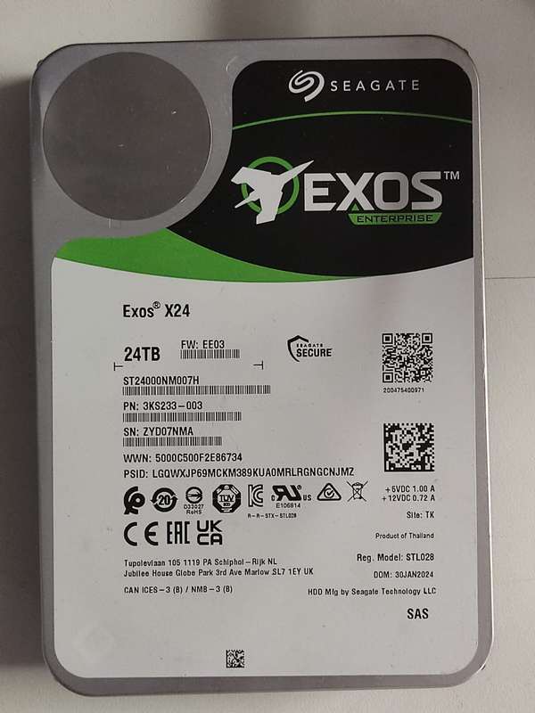 24TB SAS Hard Drive + Warranty