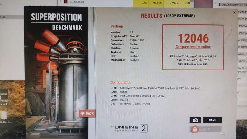 RTX 3090 24GB VRAM - Palit GamingPro