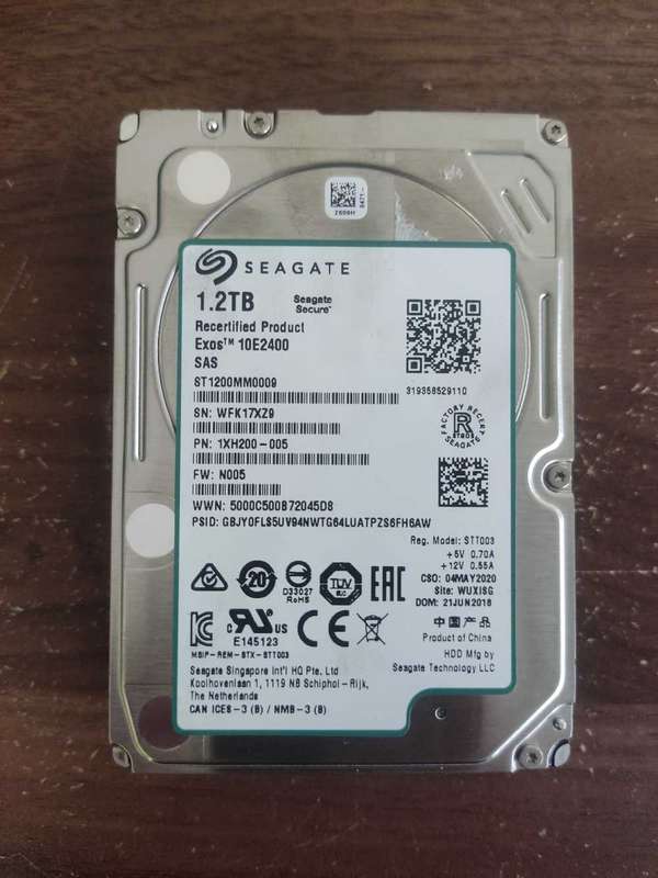 1.2TB SAS 2.5" Hard Drive - Seagate Recertified