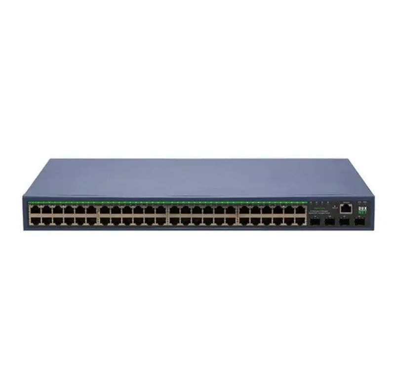DuxNet 48-port GbE PoE+ L3 Managed Switch with 4x SFP+ Ports 450W PoE