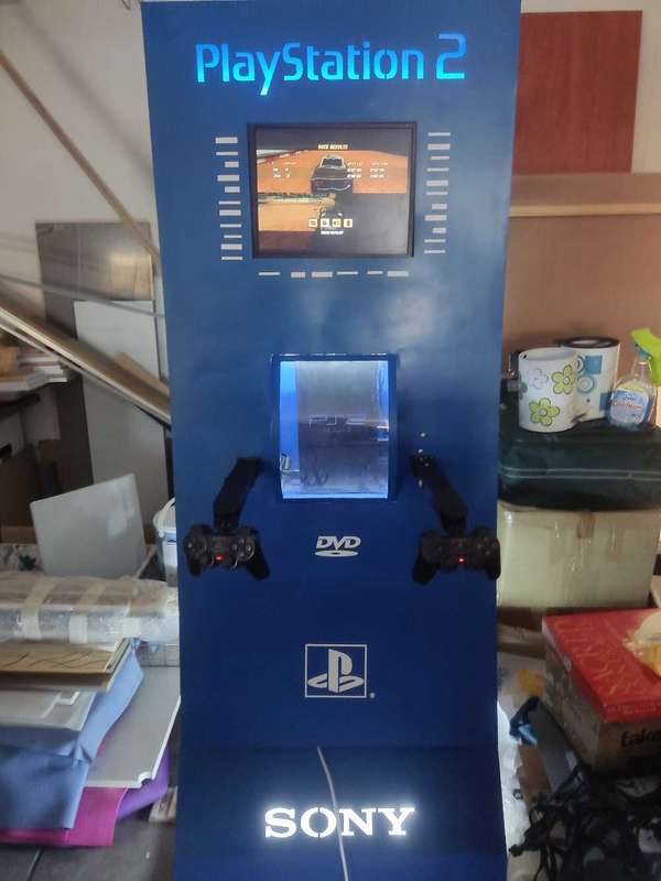 PS2 Kiosk - Playstation 2 (With console and games)
