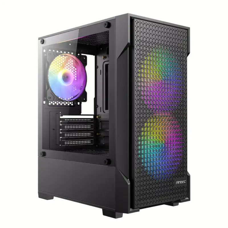 ARGB Gaming Case / mATX & ITX / Mini Tower / Antec VX100M (Includes Fans)