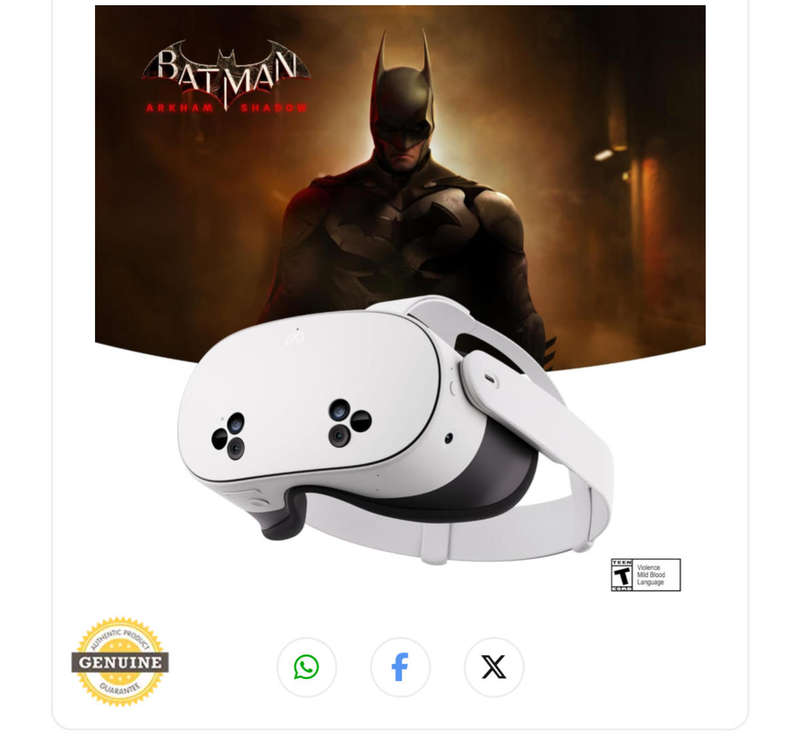 Meta Virtual 256 gb 3s Batman game included