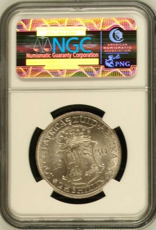 1930 SAU 2 1/2 shillings (half crown), NGC AU50 - scarce coin