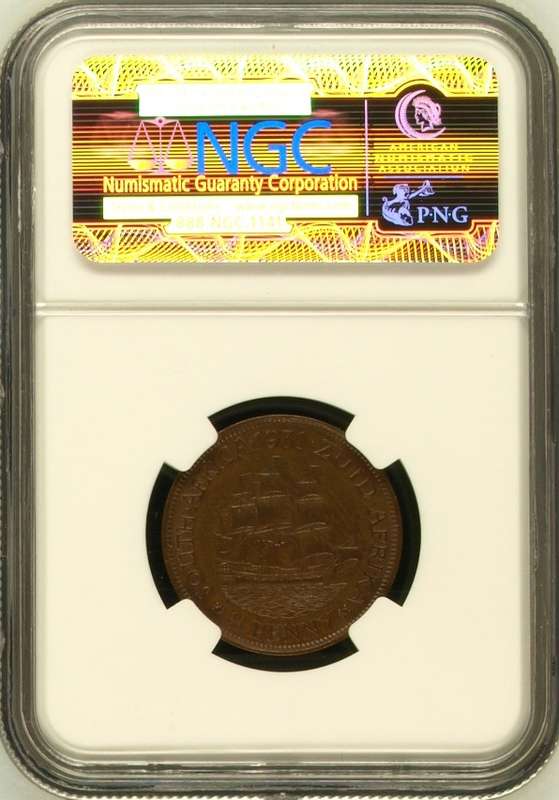 1931 SAU 1/2 (half) penny, NGC AU58BN