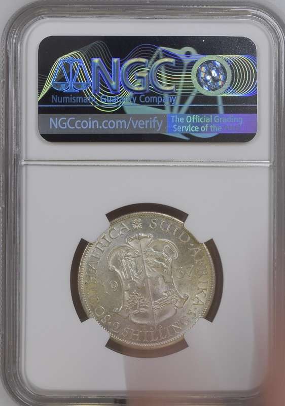 1937 SAU 2 shillings (florin), NGC MS62