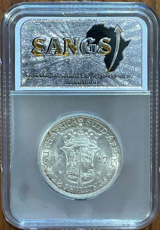 1942 South Africa Union 2 ½ shillings (half crown) SANGS MS63
