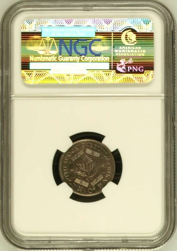 1949 SAU proof sixpence, NGC PF66, only 800 minted