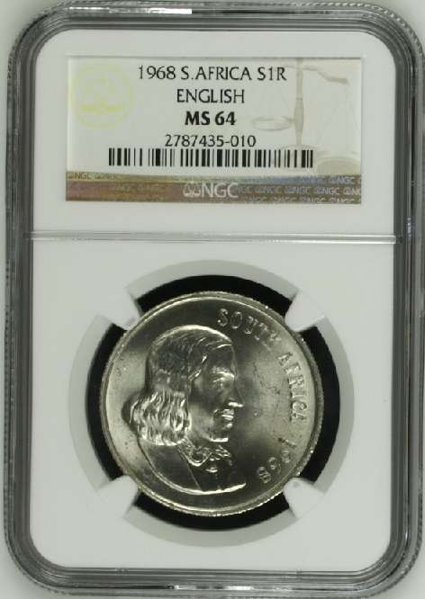 1968 RSA silver English R1 NGC MS64 - only 11 better at NGC