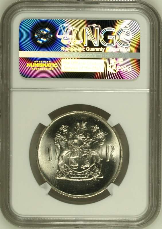 1969 RSA silver rand English NGC MS64