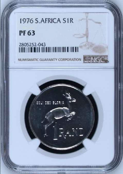 1976 RSA proof silver R1  NGC PF63