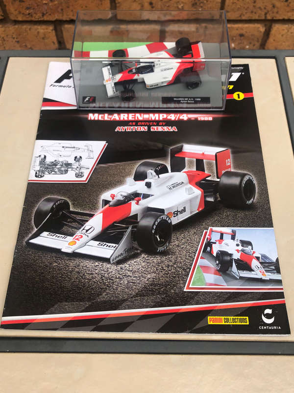 McLaren MP 4/4, 1988 (#12, Ayrton Senna) + magazine