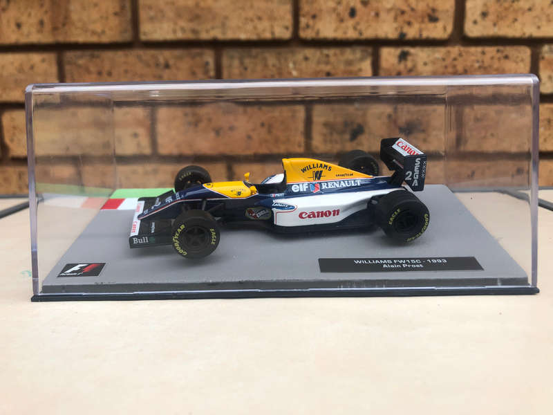 Williams FW15C, 1993 (#2, Alain Prost) model + magazine