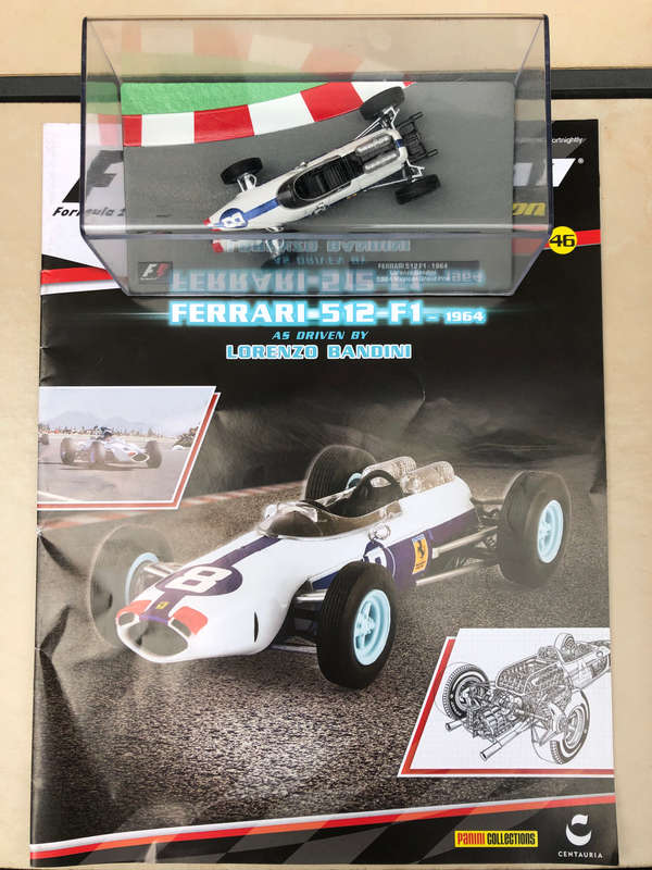 Ferrari 512 F1, 1964 Mexican GP (#8, Lorenzo Bandini) + magazine