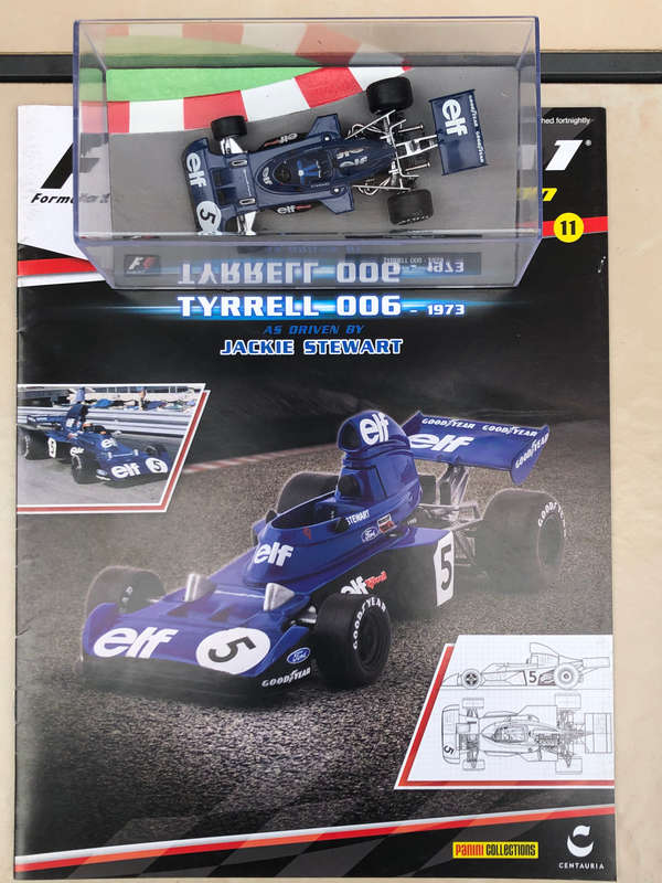 Tyrrell 006, 1973 (#5, Jackie Stewart) + magazine