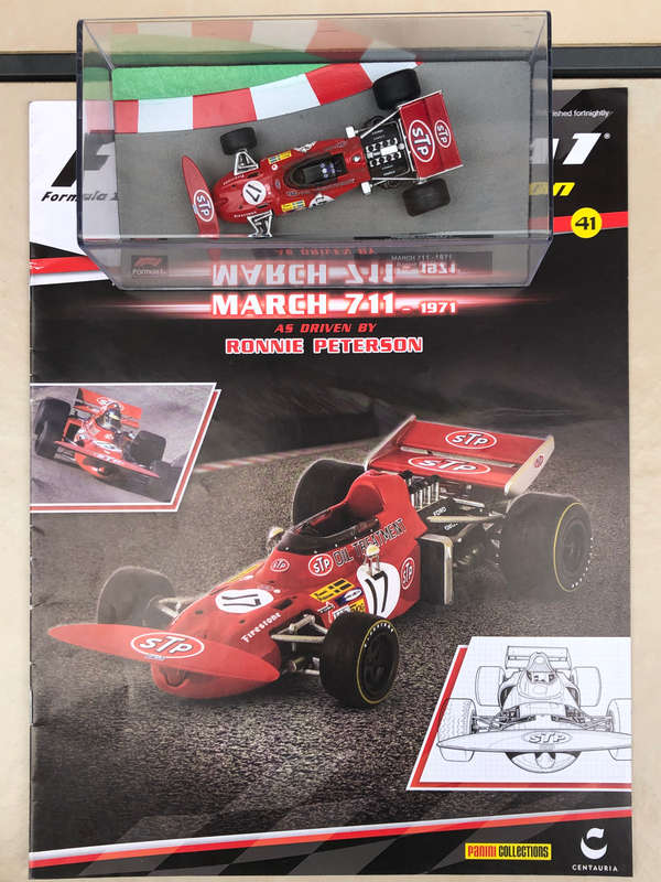 March 711, 1971 Monaco GP (#17, Ronnie Peterson) + magazine