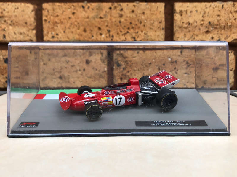 March 711, 1971 Monaco GP (#17, Ronnie Peterson) + magazine