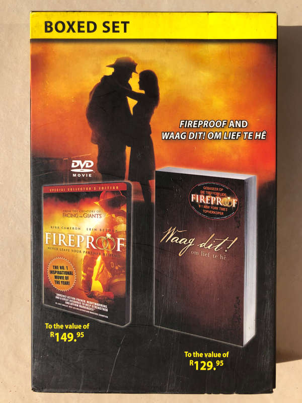 Boxed Set of "Fireproof' DVD and 'Waag Dit! Om Lief Te He' devotion