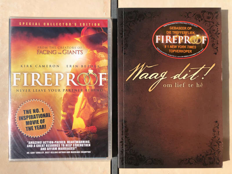 Boxed Set of "Fireproof' DVD and 'Waag Dit! Om Lief Te He' devotion