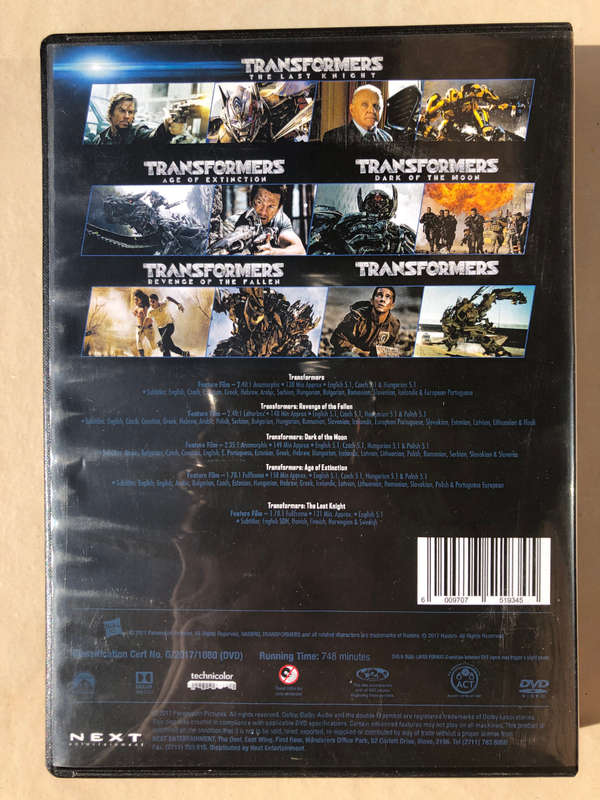 Transformers Franchise (1 - 5) DVD Movie Bundle